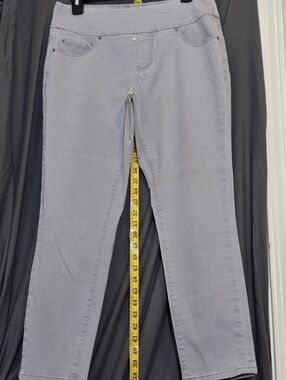 Jag Jeans Women’s Gray Pull On Stretch Pants Size 8 Slim Straight Casual